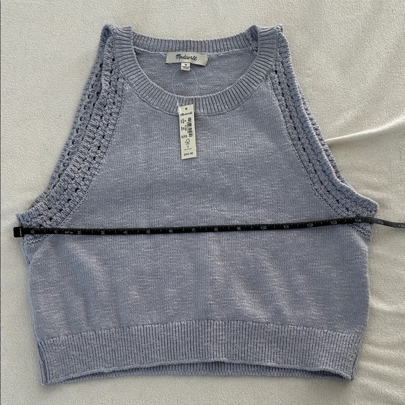 Madewell Light Blue Knit Crop Top size medium - Picture 5 of 10